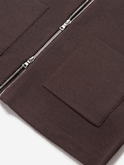 Oliver Sweeney Knitted Merino Wool Blend Brown Jacket - Image 5 of 5