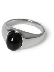 Silver Tone Stainless Steel Enamel Ring - Image 1 of 2