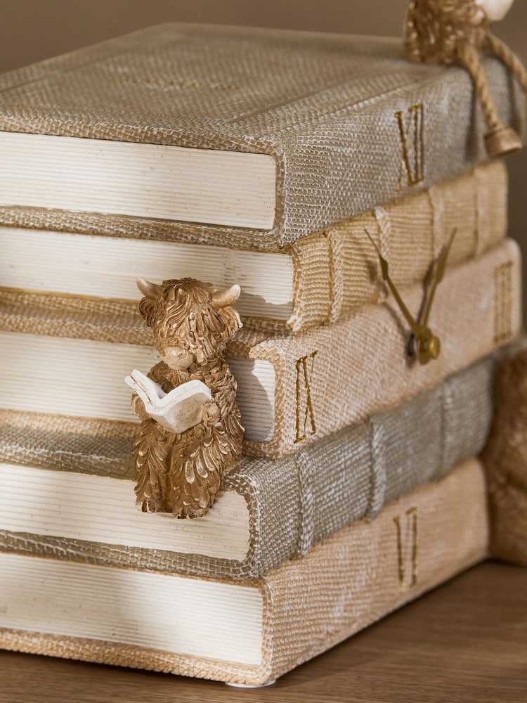 Natural Books Clock - Image 2 of 3 Natural Books Clock - Image 2 of 3