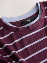 Blue/Berry Stripe Soft Touch Long Sleeve Layer Top - Image 3 of 3