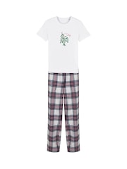 Personalise Mistletoe Tartan Pyjamas by Koko Blossom - Image 1 of 2