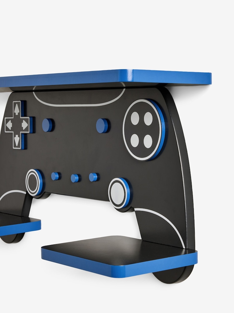 Black Game Controller 2 Tier Shelf - Image 2 of 2