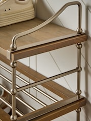 Metal and Wood 3 Tier Shoe Storage - Imagen 3 de 5