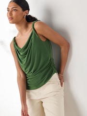 Green N. Premium Polymodal Sleeveless Drape Top - Image 2 of 8