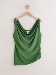 Green N. Premium Polymodal Sleeveless Drape Top - Image 6 of 8
