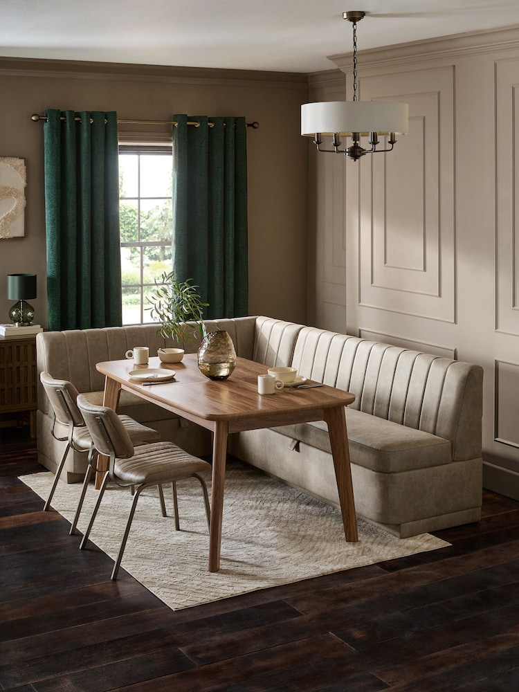 Monza Faux Leather Mink Easy Clean Anderson Storage Left Hand Corner Dining Bench - Image 1 of 12 Monza Faux Leather Mink Easy Clean Anderson Storage Left Hand Corner Dining Bench - Image 1 of 12