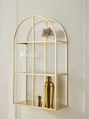 Gold Metal Arch Display Shelf - Image 1 of 4