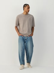 Neutral Marl Relaxed Fit Lightweight Garment Dyed T-Shirt - Image 2 of 8