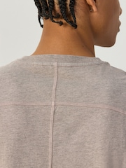 Neutral Marl Relaxed Fit Lightweight Garment Dyed T-Shirt - Image 5 of 8