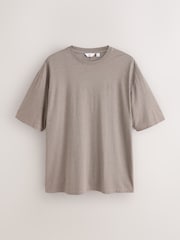 Neutral Marl Relaxed Fit Lightweight Garment Dyed T-Shirt - Image 6 of 8