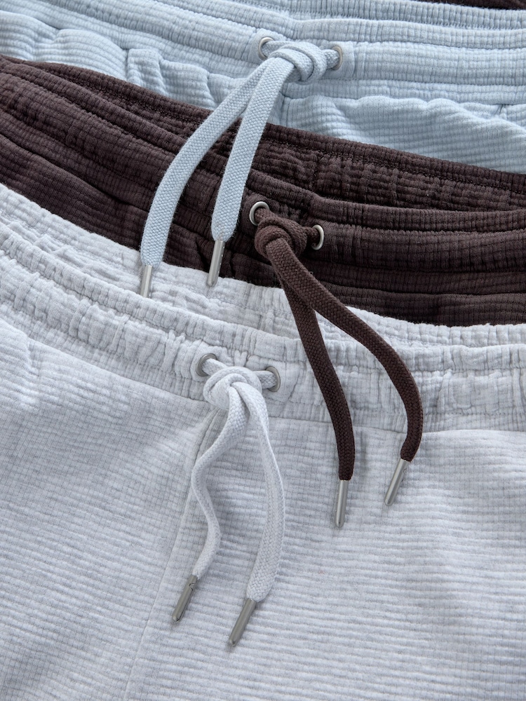 Blue / Brown / Grey Marl - حزمة من 3 أطقم متناسقة من تيشِرت وشورت - صورة 9 من 9