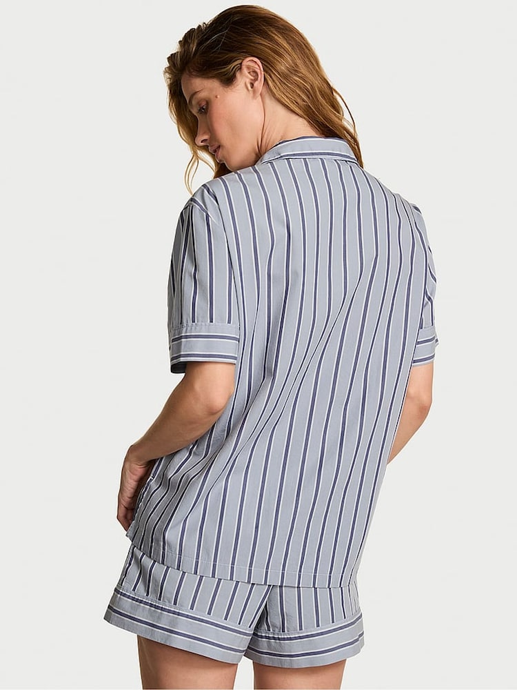 Victoria's Secret Blue Stripe Heritage Cotton Short Pyjamas Set - Image 2 of 2