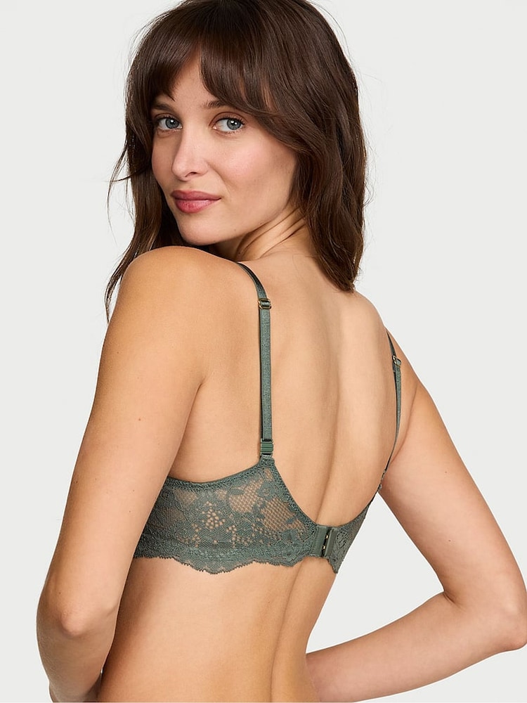 Victoria's Secret Faded Sage Green Unlined Balcony Lace Bra - Image 2 of 2