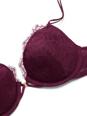 Victoria's Secret Rich Maroon Red Push Up Lace Bra - Image 3 of 3