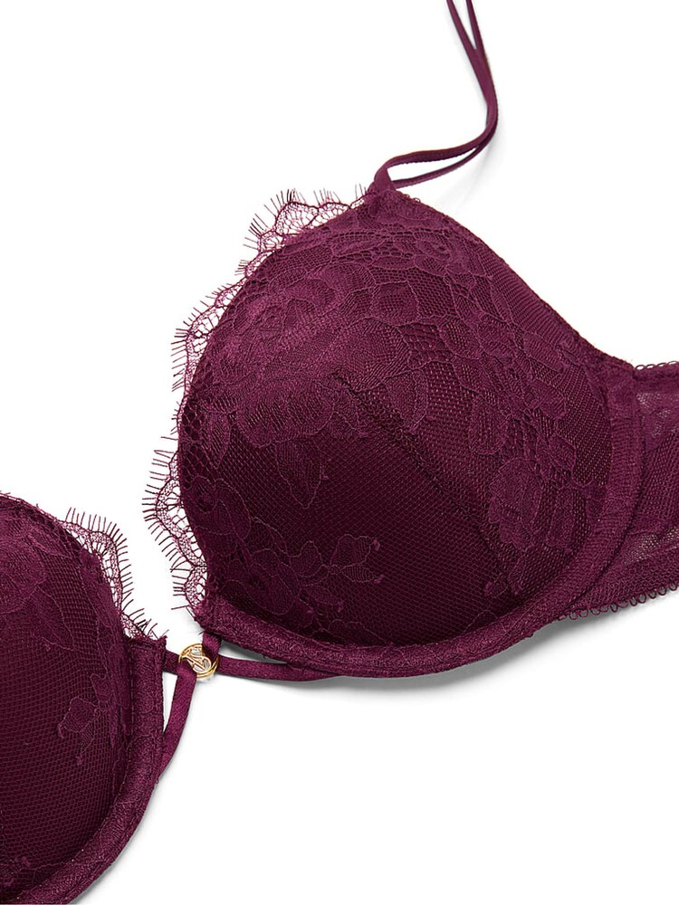 Victoria's Secret Rich Maroon Red Push Up Lace Bra - Image 3 of 3