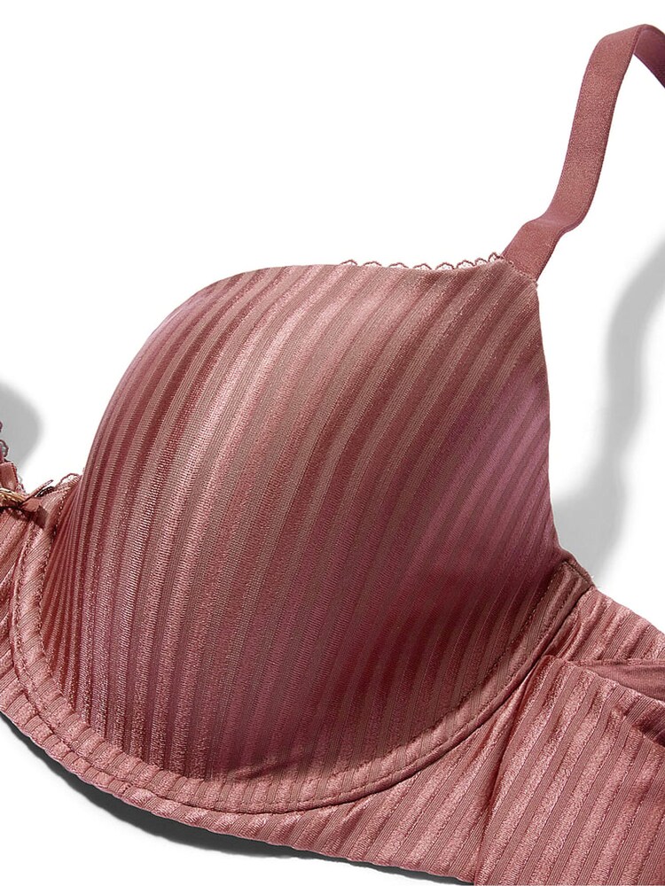Victoria's Secret Morning Rose Pink Stripe Demi Bra - Image 3 of 3
