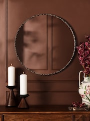 Natural Leopard Animal Print Round 60cm Wall Mirror - Image 1 of 5