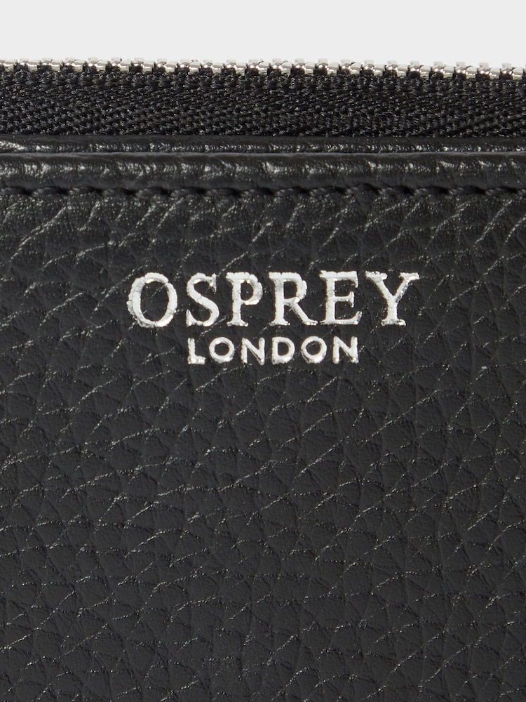 Osprey London The Core Medium Leather Zip Matinee Black Purse - Image 5 of 5 Osprey London The Core Medium Leather Zip Matinee Black Purse - Image 5 of 5