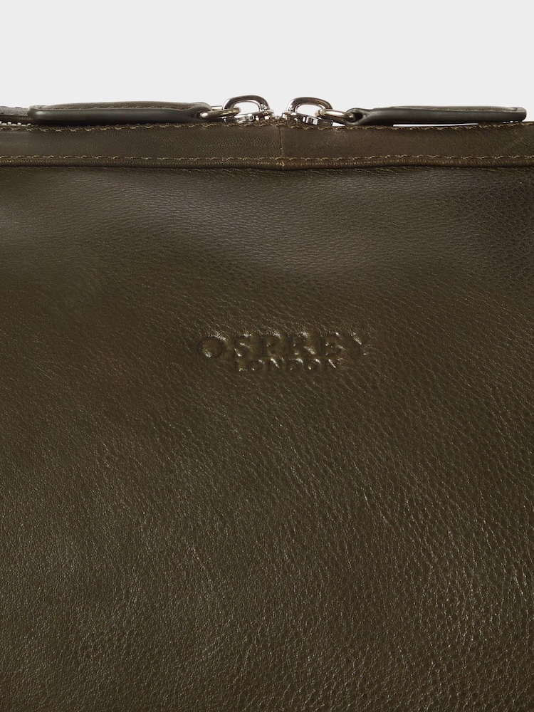 Grün - Osprey London Toby Vintage Reisetasche aus Sattelleder, Cognacbraun - Bild 5 von 5
