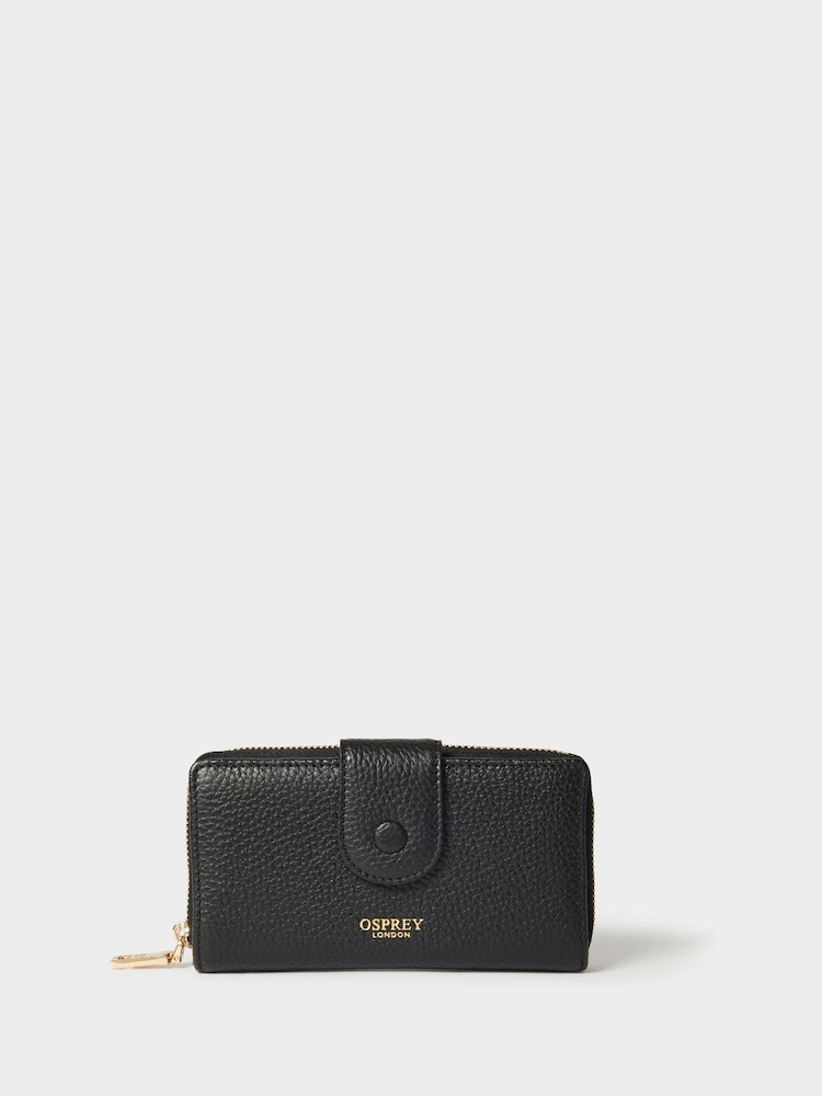 Osprey London The Core Medium Leather Popper Matinee Purse - Image 1 of 5 Osprey London The Core Medium Leather Popper Matinee Purse - Image 1 of 5