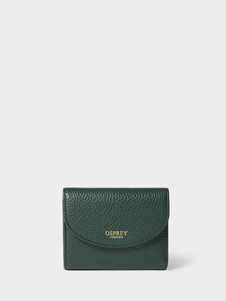Osprey London Green The Core Small Leather Matinee Purse - Image 1 of 5 Osprey London Green The Core Small Leather Matinee Purse - Image 1 of 5