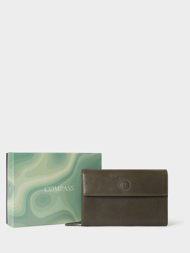 Osprey London Green The Compass Leather Travel Wallet - Bild 1 von 6