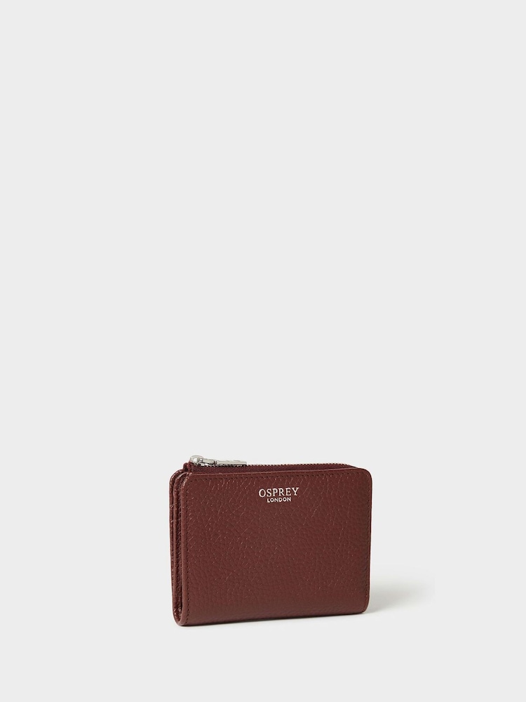 Osprey London The Core Medium Leather Zip Matinee Brown Purse - Image 2 of 5 Osprey London The Core Medium Leather Zip Matinee Brown Purse - Image 2 of 5