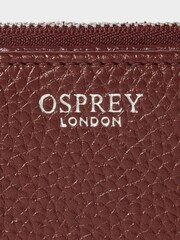 Osprey London The Core Medium Leather Zip Matinee Brown Purse - Image 4 of 5