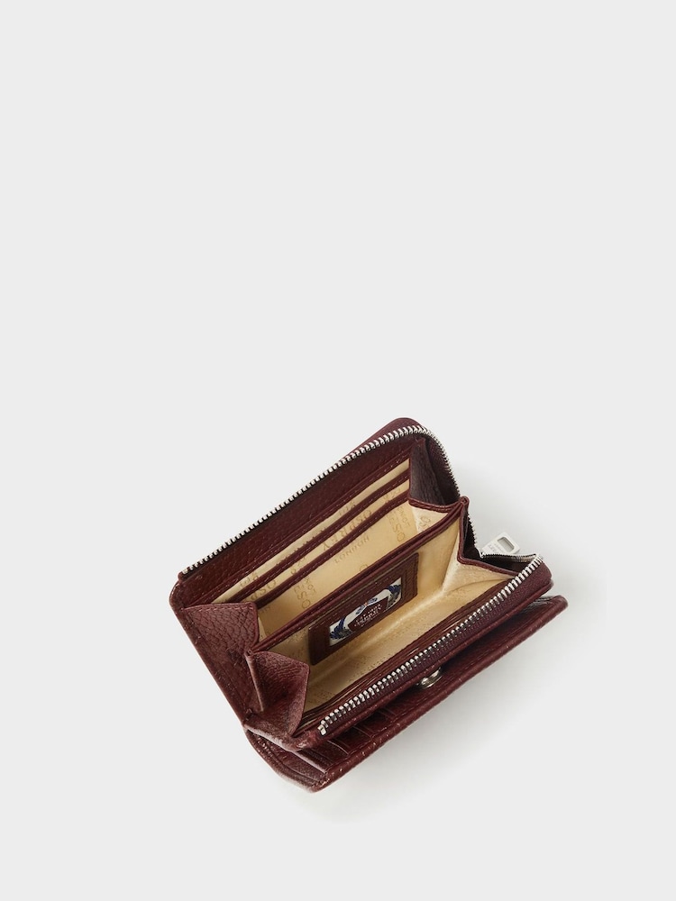 Osprey London The Core Medium Leather Zip Matinee Brown Purse - Image 5 of 5 Osprey London The Core Medium Leather Zip Matinee Brown Purse - Image 5 of 5
