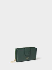 Osprey London Green The Core Medium Leather Popper Matinee Purse - Image 2 of 5