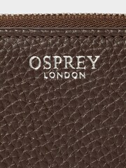 Osprey London The Core Medium Leather Zip Matinee Brown Purse - Image 4 of 5
