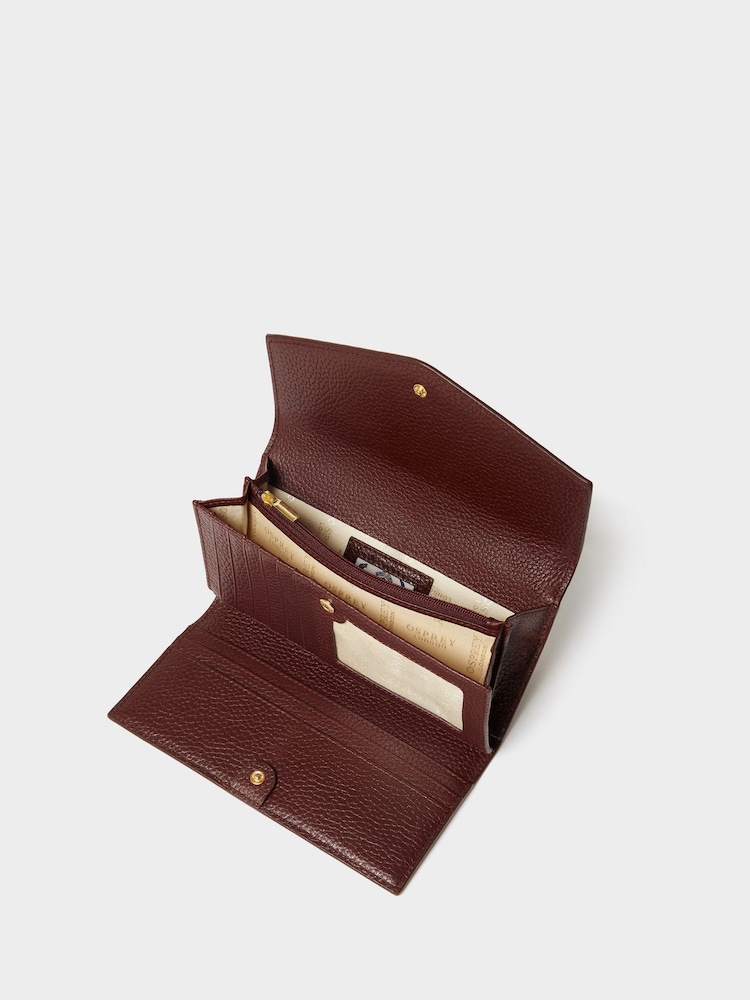 Osprey London Red The Core Medium Leather Matinee Purse - Image 5 of 5 Osprey London Red The Core Medium Leather Matinee Purse - Image 5 of 5