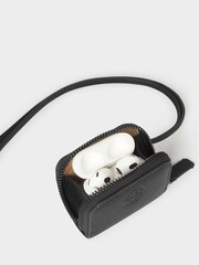 Schwarz - Osprey London The Compass Leather Earpod Black Case - Bild 5 von 6