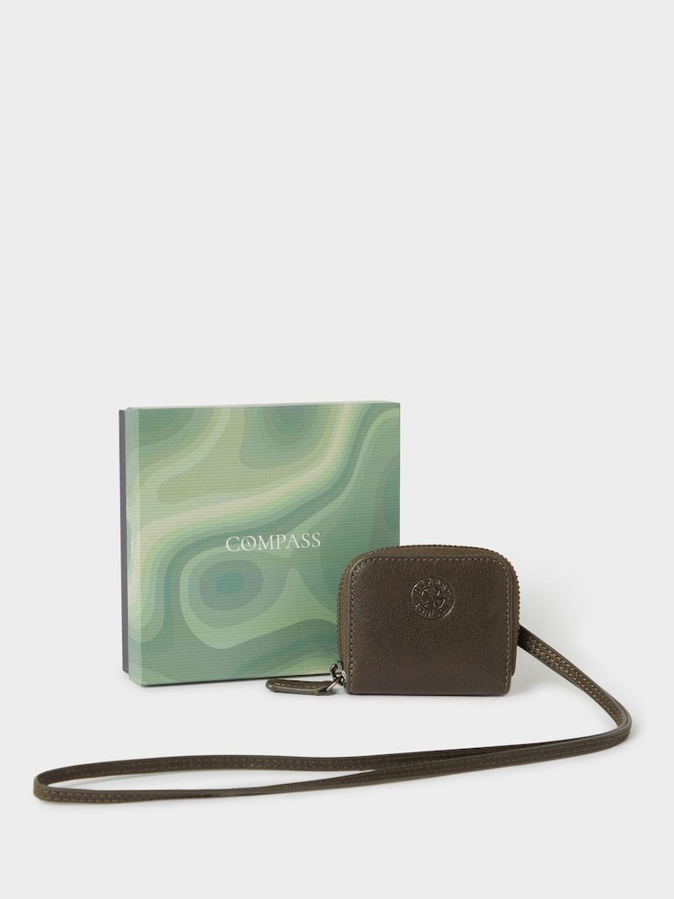 Grün - Osprey London The Compass Leather Earpod Black Case - Bild 1 von 6
