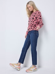 Rosa - SCAMP & DUDE Classic Sweatshirt With Leopard & Lightning Bolt - Imagen 2 de 5
