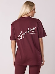 Gym King Red Script Mindset BF T-shirt - Image 3 of 4