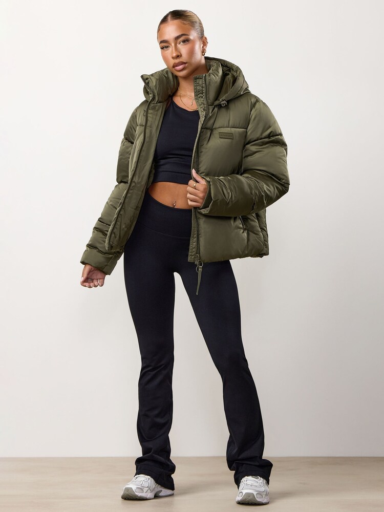 Gym King Green Cropped Padded Jacket - Image 1 of 4
