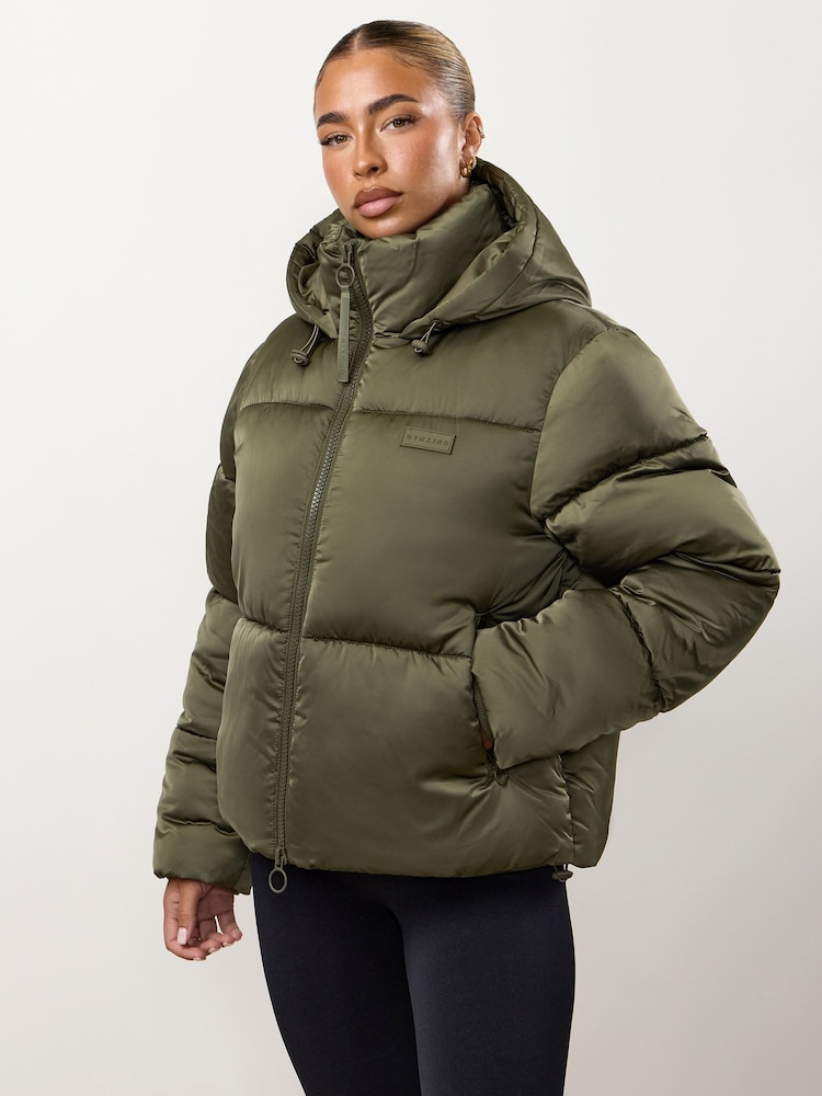 Gym King Green Cropped Padded Jacket - Image 2 of 4 Gym King Green Cropped Padded Jacket - Image 2 of 4