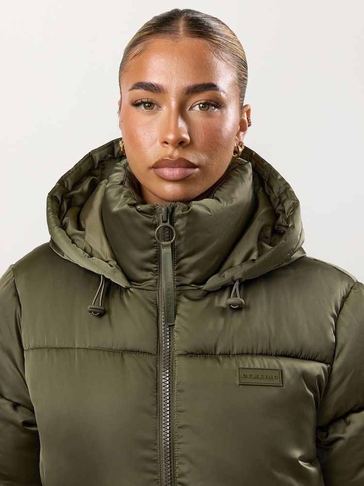 Gym King Green Cropped Padded Jacket - Image 4 of 4 Gym King Green Cropped Padded Jacket - Image 4 of 4