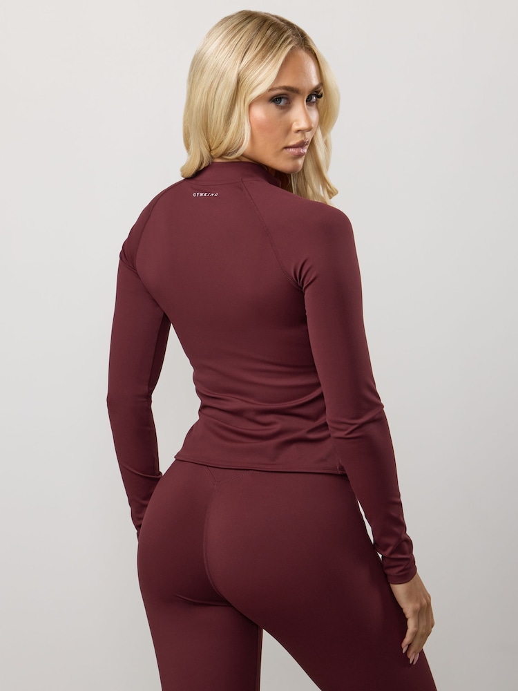 Gym King Red 365 Full Zip Funnel Jacket - Image 2 of 4 Gym King Red 365 Full Zip Funnel Jacket - Image 2 of 4