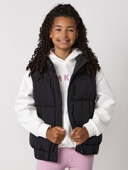 Gym King Black Panelled Gilet - Image 1 of 4