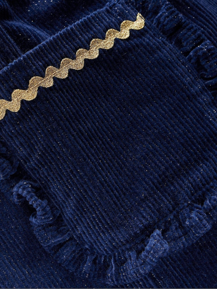 Boden Blue Cord Frill Pull-on Trousers - Image 3 of 3 Boden Blue Cord Frill Pull-on Trousers - Image 3 of 3