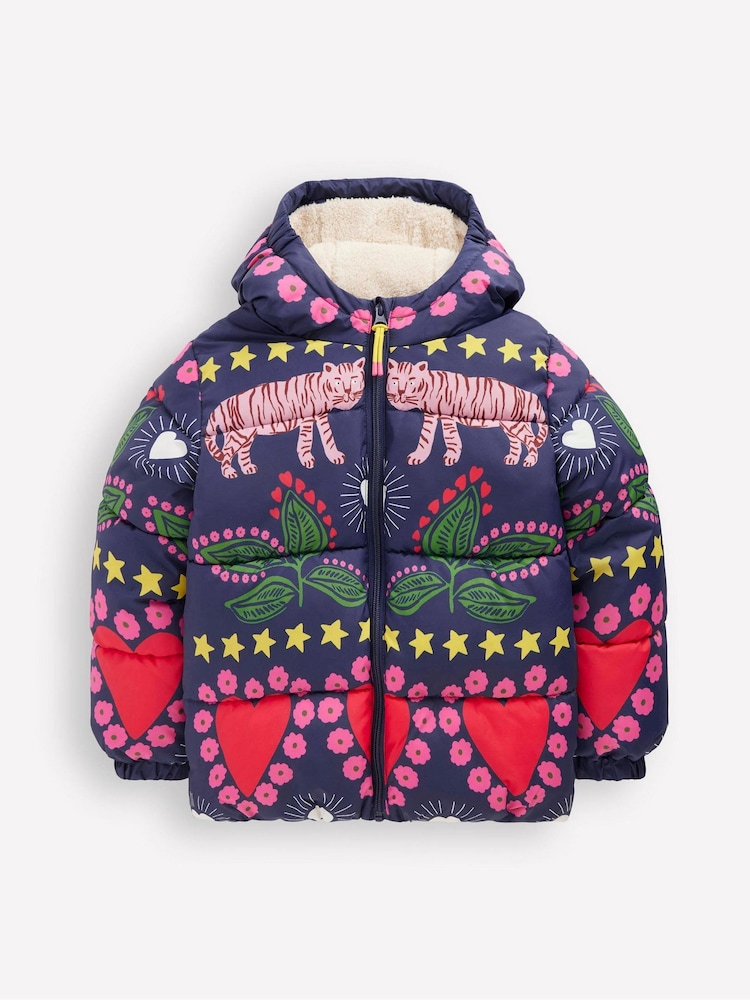 Boden Blue Fun Padded Coat - Image 1 of 5