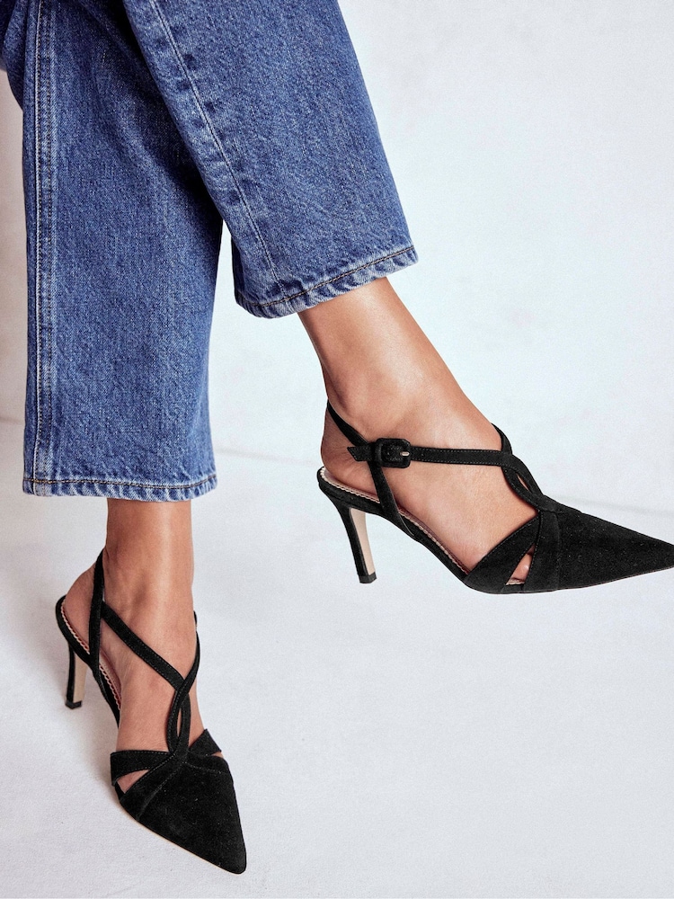 Boden Black Point Interlocked Heels - Image 1 of 6
