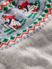 Boden Grey Penguin Fair Isle Jumper - Image 3 of 3