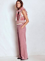 Boden Pink Edie Fair Isle Tank - Image 1 of 7