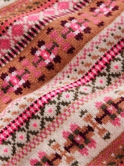 Boden Pink Edie Fair Isle Tank - Image 7 of 7