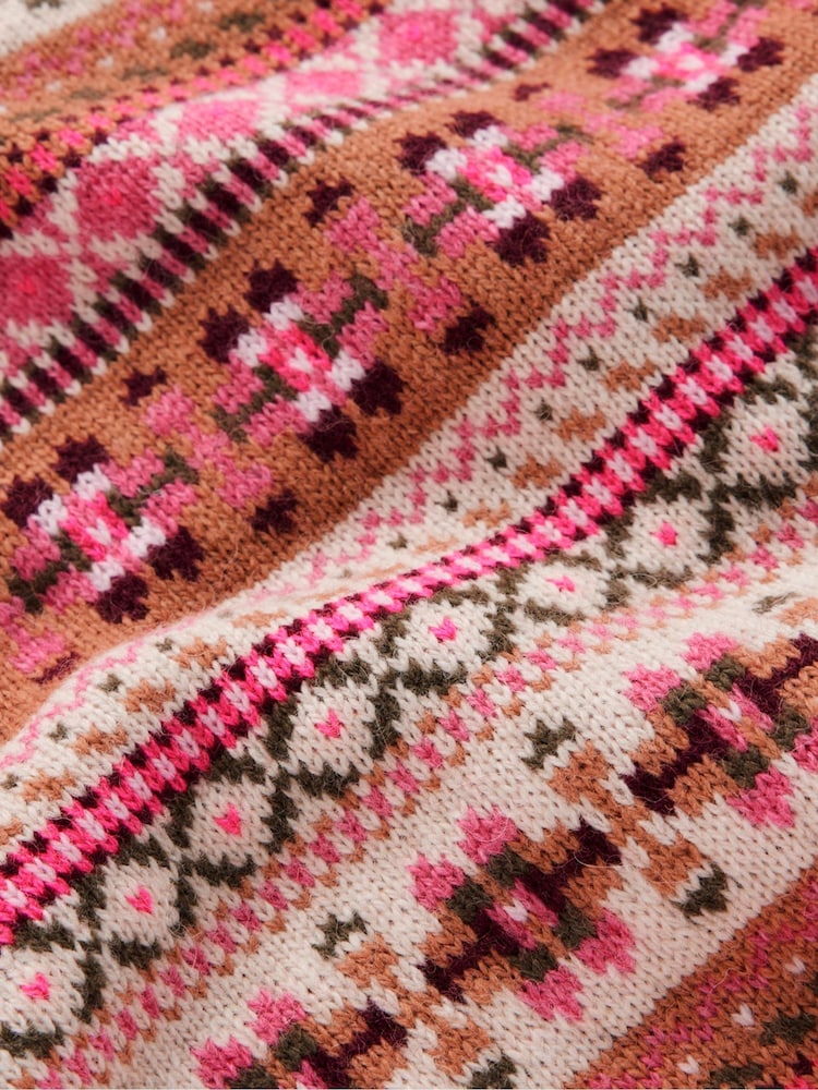 Boden Pink Edie Fair Isle Tank - Image 7 of 7
