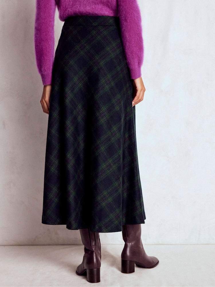 Boden Blue Hayley Wool Midi Skirt - Image 2 of 5 Boden Blue Hayley Wool Midi Skirt - Image 2 of 5