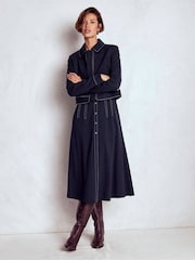 Boden Blue Anita Long Sleeve Shirt Dress - Image 3 of 6